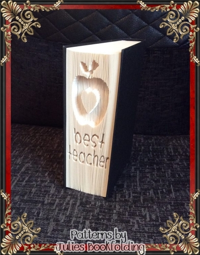 E16 Best teacher apple book folding pattern