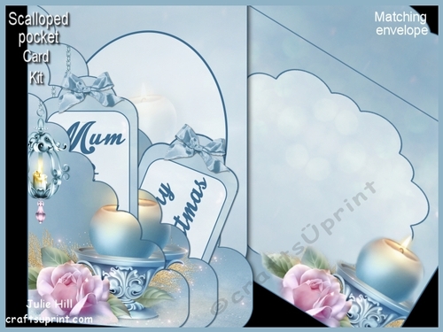 Frosted dreams scalloped pocket card kit