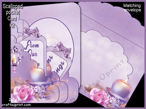 Lavender dreams scalloped pocket card kit