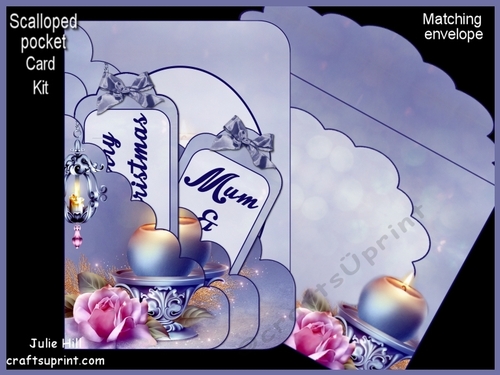 Purple dreams scalloped pocket card kit