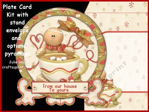 Ginger hot chocolate plate card kit