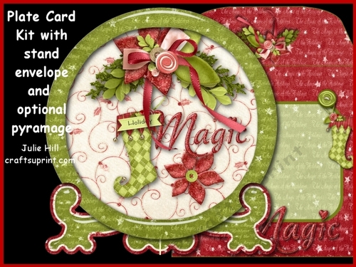 Holiday magic Christmas plate card kit Christmas plate card kit