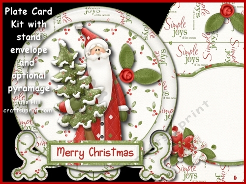 Simple joys Christmas plate  card kit