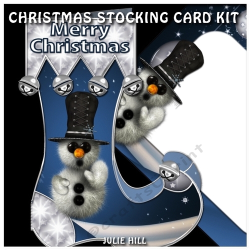 Christmas snowman stocking card kit