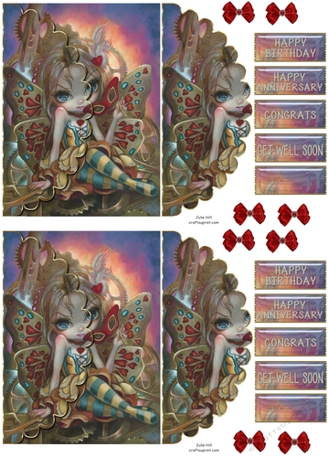 Clockwork Strangeling fairy masquerade C6 envelope card