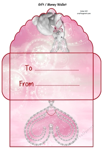 Bunny love valentine money gift wallet