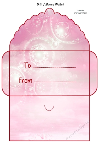 Pink sparkle money gift wallet