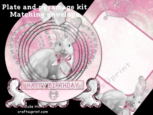 Birthday or Valentine bunny love plate card kit