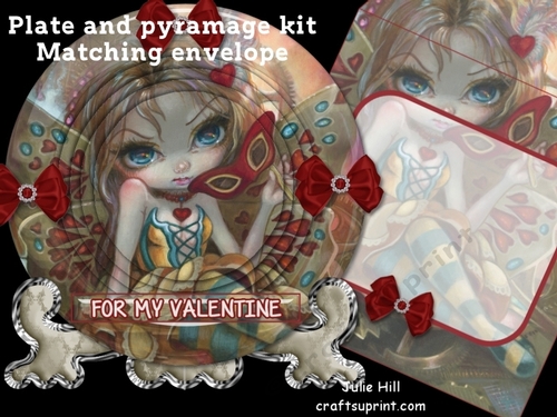 Clockwork Valentine Masquerade plate card kit