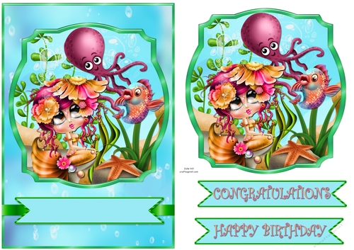 Under the sea mermaid quick card
