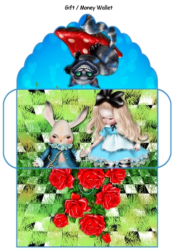 Alice in wonderland money gift wallet