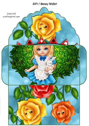 Alice in wonderland 2 money gift wallet