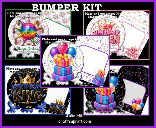 Bumper kit Birthday pyramage plate kit 1