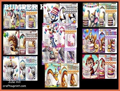 Bumper kit Birthday Bookmark cards 1