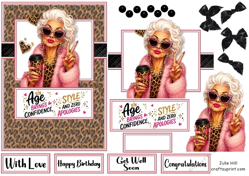 Age brings confidence glam quick card