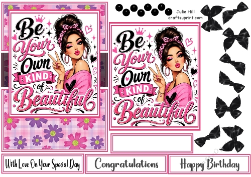 Sassy be your own beautiful quick card front