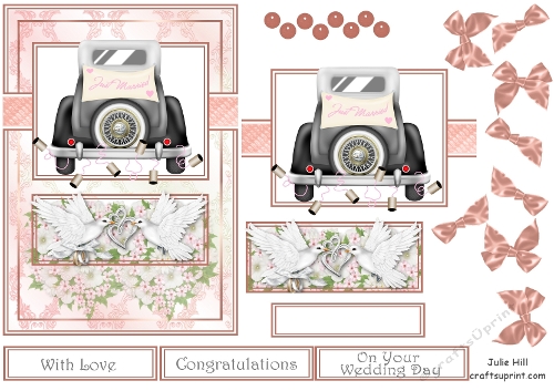 Just married wedding day quick card