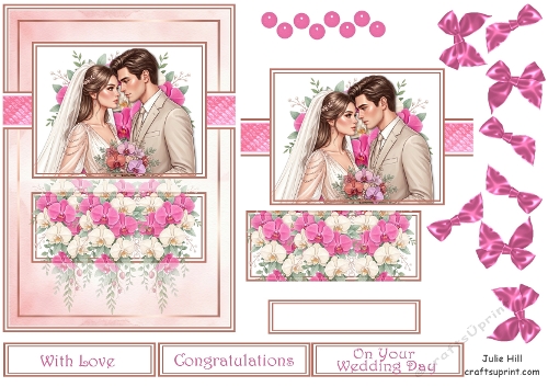 Sweet pea wedding day quick card