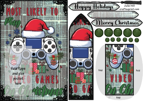 Christmas most lilkely games bookmark card