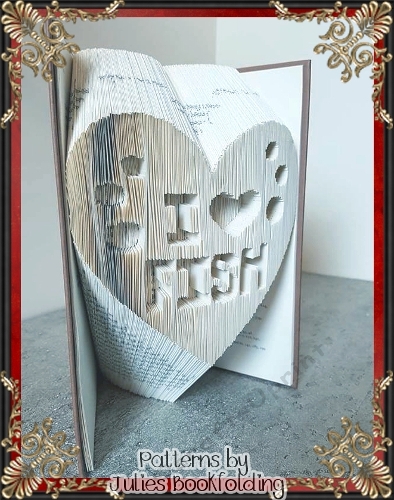 AN13 I love fish book folding pattern