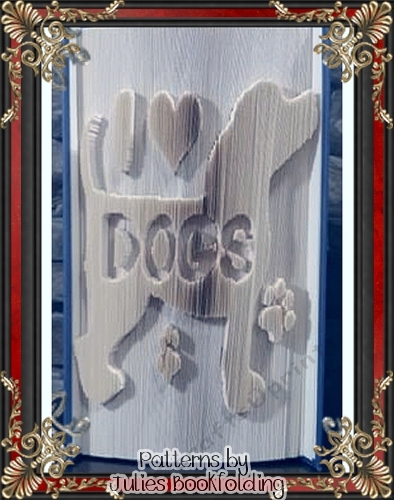 AN15 I heart dogs cnf book folding pattern