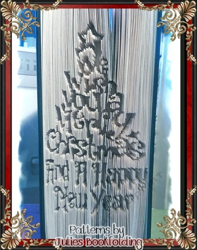 CH16 Merry Christmas tree New Year book folding pattern