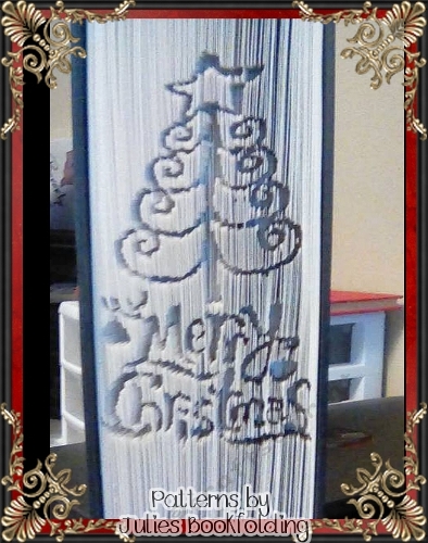 CH25 Merry Christmas ornament tree book folding pattern