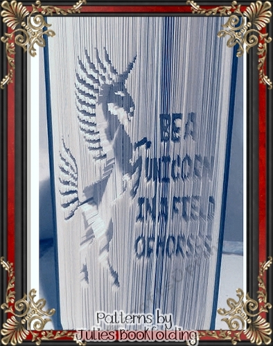 AN26 Be a unicorn book folding pattern
