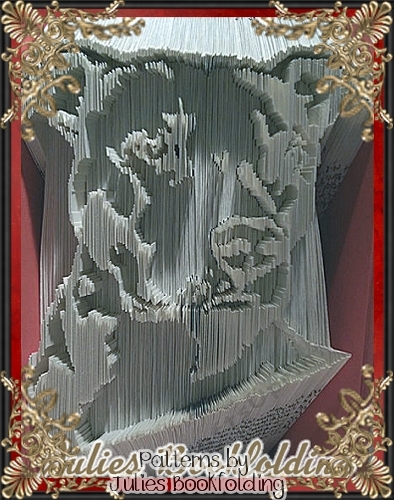 AN29 Staffy head book folding pattern