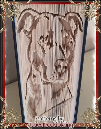 AN30 Staffy head book folding pattern