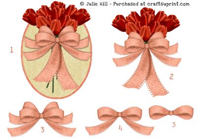Tangerine Tulip Topper 3D Decoupage