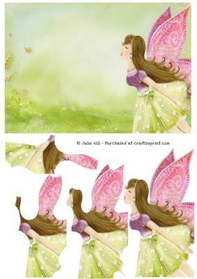 Fairy Garden Pyramid Card Front
