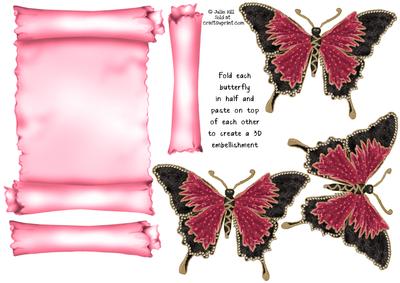 3D Butterfly Embellishment Topper