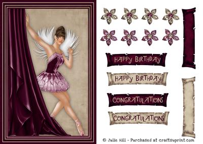 Feather Ballerina Card Front