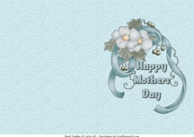 Mothers Day Floral Quick Card
