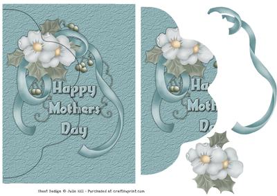 Happy Mothers Day Floral Envelope Look Card