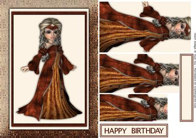 Regal Birthday Pyramid Card Sheet