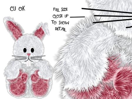 Fluffy Rabbit Embelishment