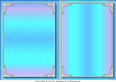Blue and Pink Lace Card Fronts