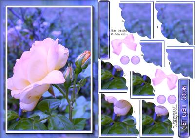 Lilac Pink Rose Corner Scallop Pyramid Sheet