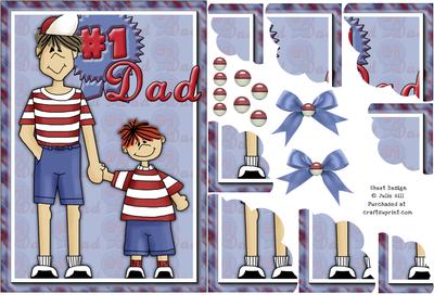 Number 1 Dad Corner Scallop Pyramid