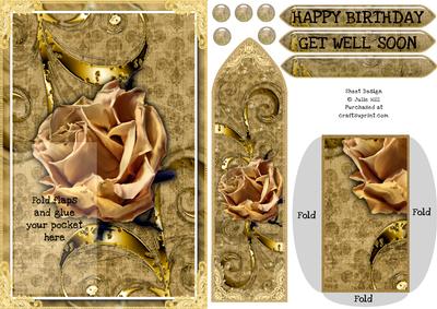 Vintage Rose and Lace Bookmark Keepsake