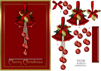 Christmas Bells with Decoupage
