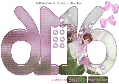 Fantasy Garden Bubble Fairy 16th Birthday