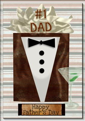 Jame Bond Style Fathers Day A4 Card Front