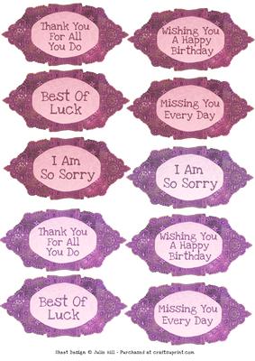 Lace Sentiments in Pink and Purple