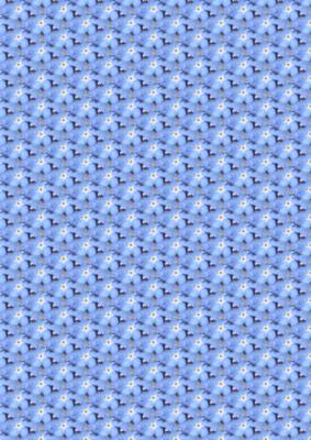 Blue Forget Me Nots Backing Paper