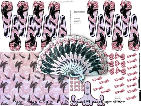 Black Swan Ballet Shoes Fan Keepsake Card Kit