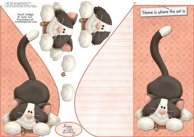 Home is Where the Cat is Teardrop Card