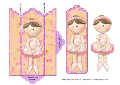 Tippy Toes 2 Ballerina Bookmark and Pocket